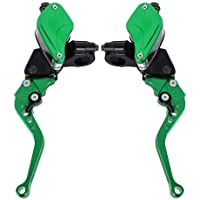 Manijas hidráulicas de la bomba motocicleta 7-8&quot-22m m Palancas de embrague de freno Conjunto de depósito doble maestro…